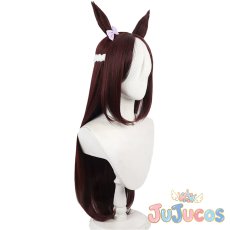 画像3: スペシャルウィーク　ロングヘア　コスプレウィッグ　ウマ娘プリティーダービー　コスプレ鬘　JUJUcosplay (3)