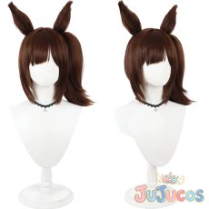 画像1: アイネスフウジン　制服　コスプレウィッグ　ウマ娘プリティーダービー　コスプレ鬘　JUJUcosplay (1)