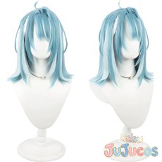 画像1: Vtuber　白波らむね　初期衣装　コスプレウィッグ　バーチャルYouTuber　コスプレ鬘　JUJUcosplay (1)