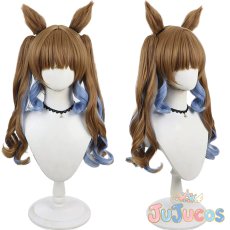 画像1: アーモンドアイ　水着　コスプレウィッグ　ウマ娘プリティーダービー　コスプレ鬘　JUJUcosplay (1)