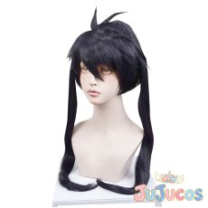 画像3: 環 古達　第8特殊消防隊　黒髪のツインテール　コスプレウィッグ　炎炎ノ消防隊　コスプレ鬘　JUJUcosplay (3)