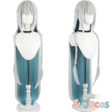 画像1: FGO　モルガン　英霊学装　コスプレウィッグ　Fate/Grand Order　コスプレ鬘　JUJUcosplay (1)
