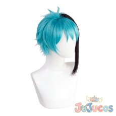 画像3: ツイステ　オクタヴィネル寮　副寮長　人魚　ジェイド・リーチ　コスプレウィッグ　ツイステッドワンダーランド　コスプレ鬘　JUJUcosplay (3)