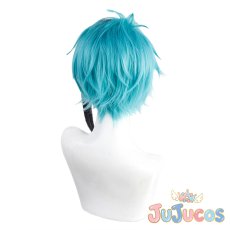 画像4: ツイステ　オクタヴィネル寮　副寮長　人魚　ジェイド・リーチ　コスプレウィッグ　ツイステッドワンダーランド　コスプレ鬘　JUJUcosplay (4)