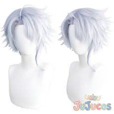 画像1: ツイステ　オクタヴィネル寮　寮長　人魚　アズール・アーシェングロット　コスプレウィッグ　ツイステッドワンダーランド　コスプレ鬘　JUJUcosplay (1)