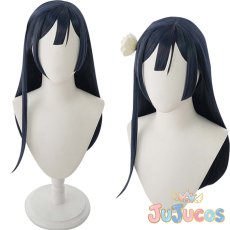 画像1: 虹ヶ咲学園スクールアイドル同好会　優木せつ菜　ヘアアクセサリーなし　コスプレウィッグ　ラブライブ!　コスプレ鬘　JUJUcosplay (1)